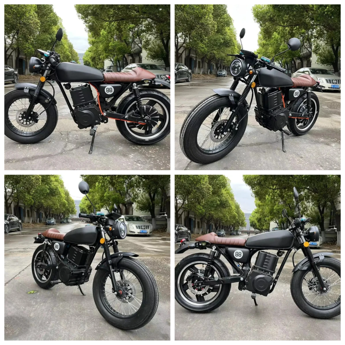 

STLFLuyuan The Latest New Energy Lithium Battery High Speed 2025 Newest Urban Off-Road Retro Design Adult CG Electric Motorcycle