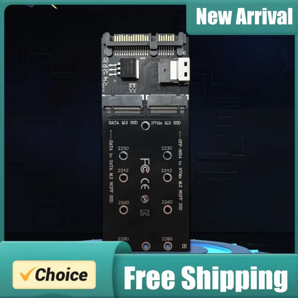 

Адаптер M.2 на SATA, SFF-8654 на M2 NVME SSD, 22-контактный SATA на M2, плата расширения, конвертер, райзер-карта для материнской платы компьютера