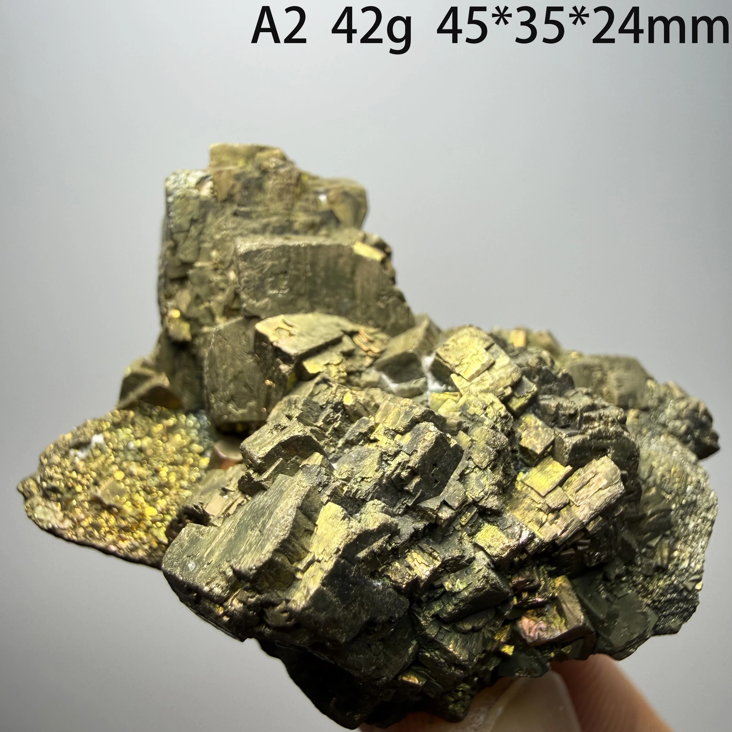 IndonesiaNatural Raw Stone Pyrite Crystal Chalcopyrite Quartz Mineral Specimen Rock Home Decoration Gift Healing A1-1-6