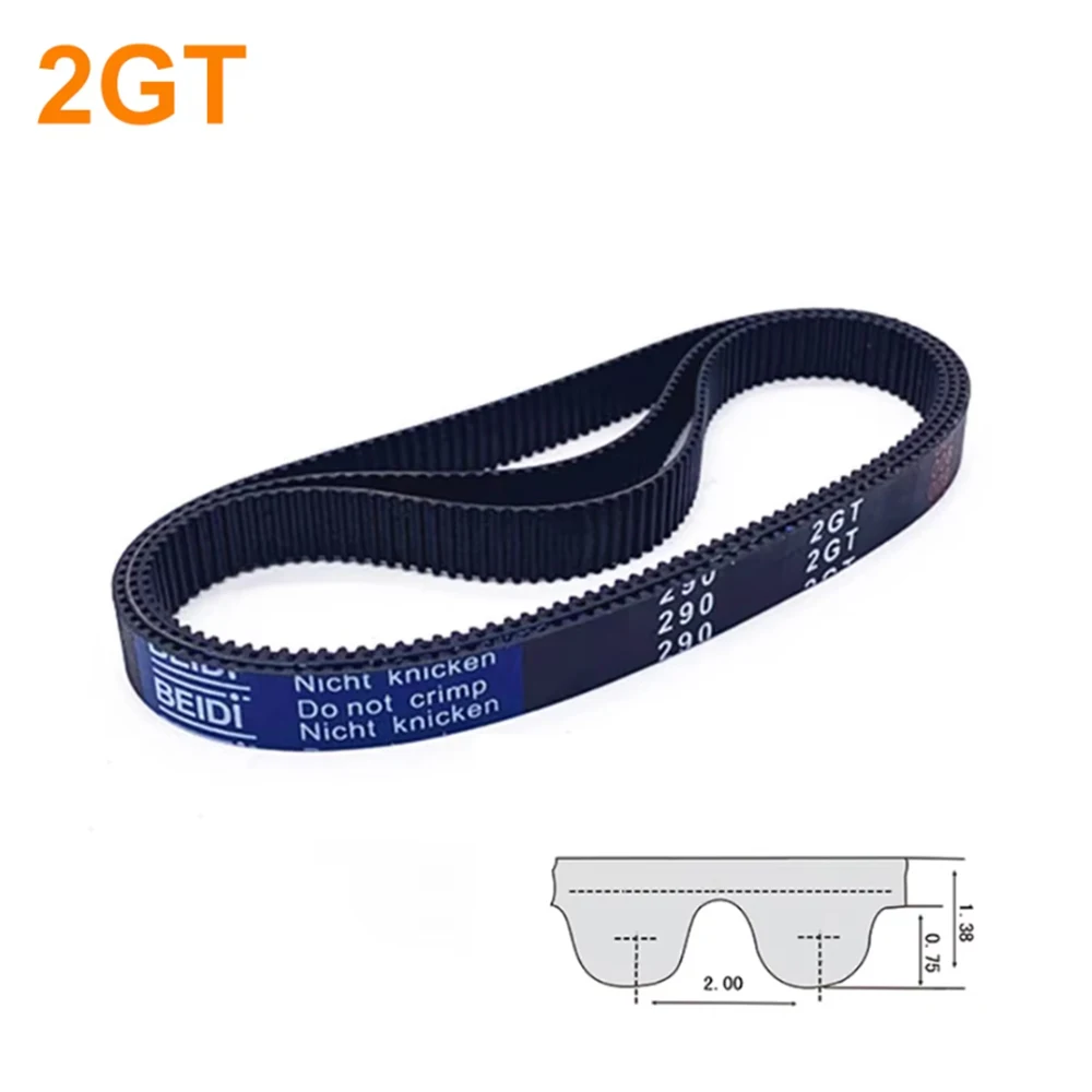 1-10Pcs Width 6 10mm GT2 Synchronous Timing Belt 98-196mm Printer Accessory Rubber 2GT Spacing 2mm Tooth Pitch 2mm Curved Teeth