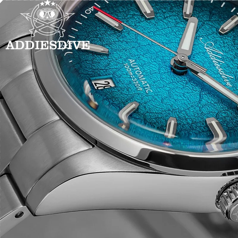 ADDIESDIVE 39mm Men Watch Diving 100m WaterproofBGW9 Super Luminous 316L Stainless Steel 8215 Automatic Mechanical Watch AD2531