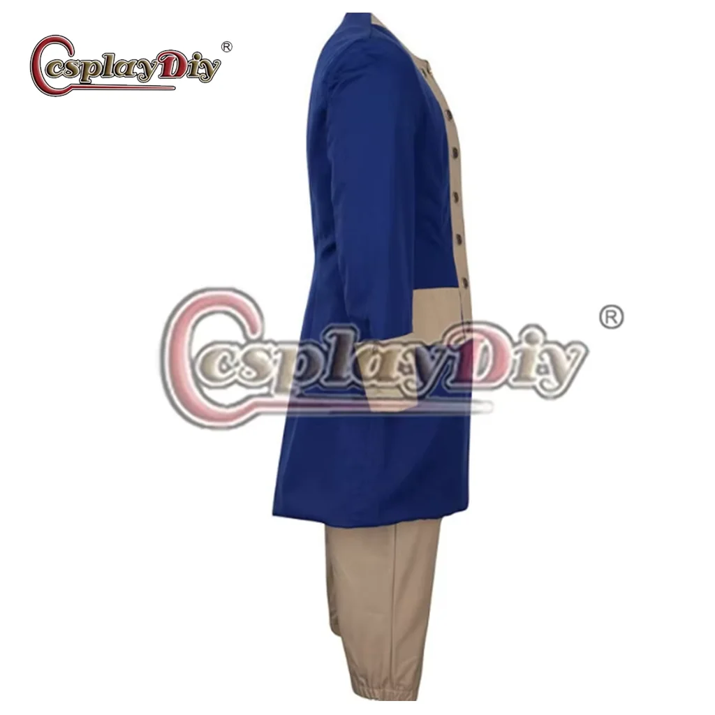 Cosplaydiy Alexander Adult Costume George Washington Colonial Cosplay Outfit Costume Men Colonial Tuxedo Party Suit