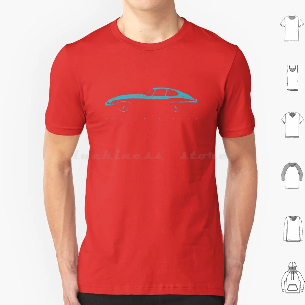 Jag E Type T Shirt 6xl Cotton Cool Tee Most Beautiful Car World Sports Silhouette Jag Cat E Type Classic English