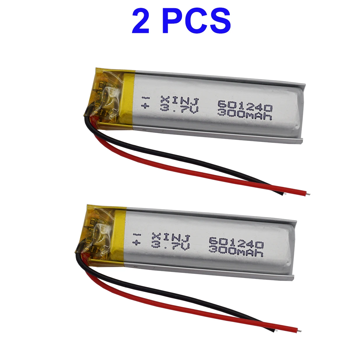 

2pcs 3.7V 300mAh 1.11Wh 601240 Li-Polymer Li Lithium Lipo Battery For GPS Sat Nav Driving Recording Pen Bluetooth Speaker MP4