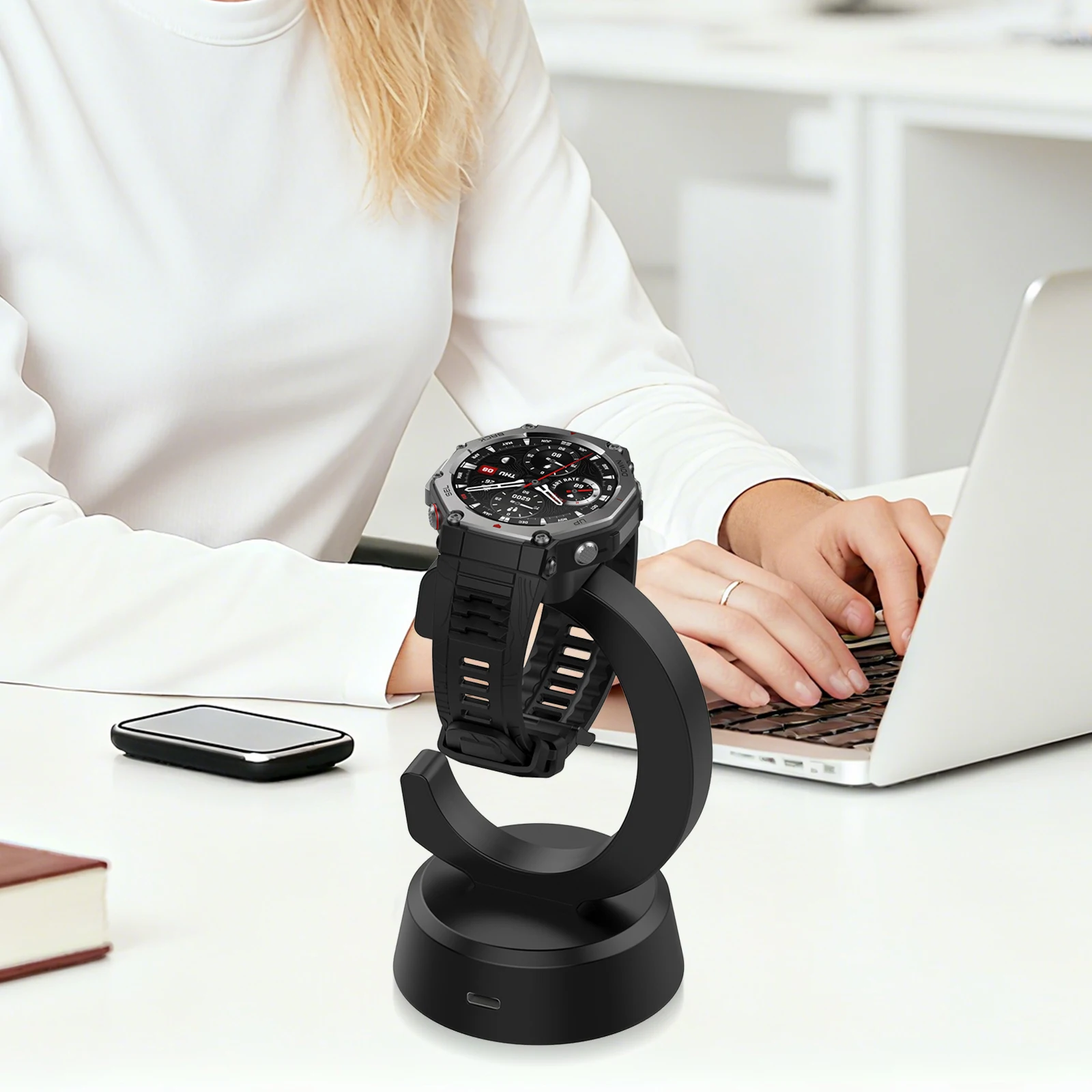 

Для Huami Amazfit T-REX3 Pro USB-адаптер для зарядной док-станции, легкое зарядное устройство для часов, адаптер для точного зарядного устройства для путешествий на открытом воздухе