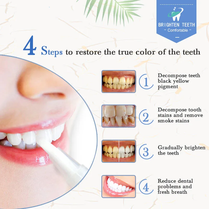 Tooth Brightening Pen,Dental Cleaning Gel,Cleans The Mouth And Removes Plaque,Dental Protection,Cleans Tartar,Perfect Smile