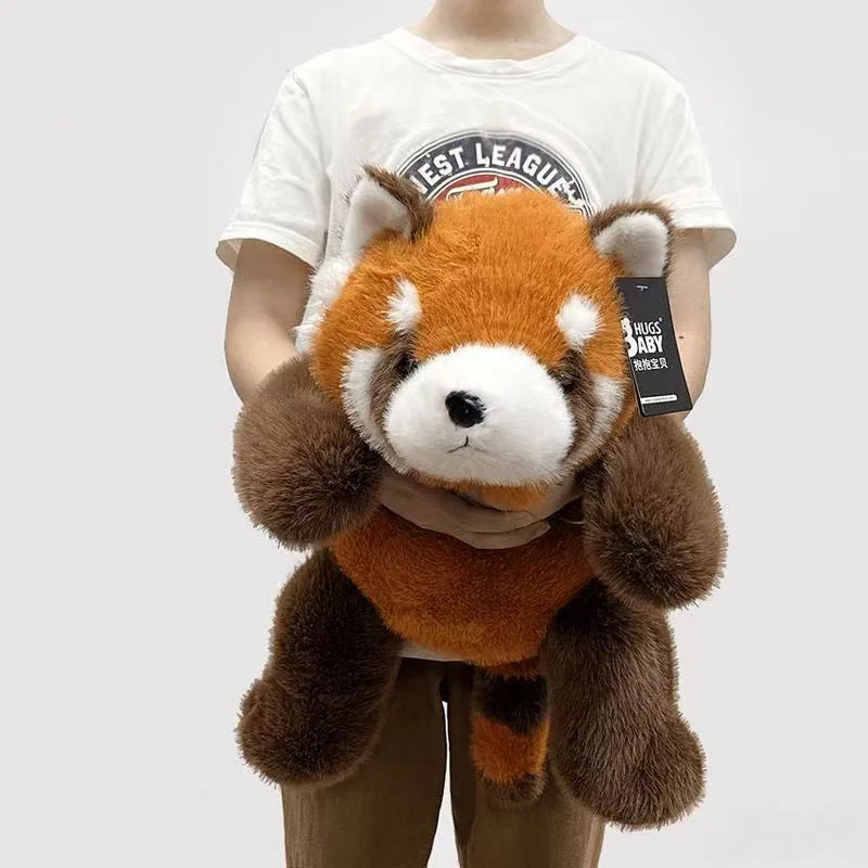 1pc 30-60cm Cute Giant Panda Foxes Little Raccoon Plush Toys Lifelike Fluffy Lying Animals Doll for Kids Xmas Gifts Room Decor