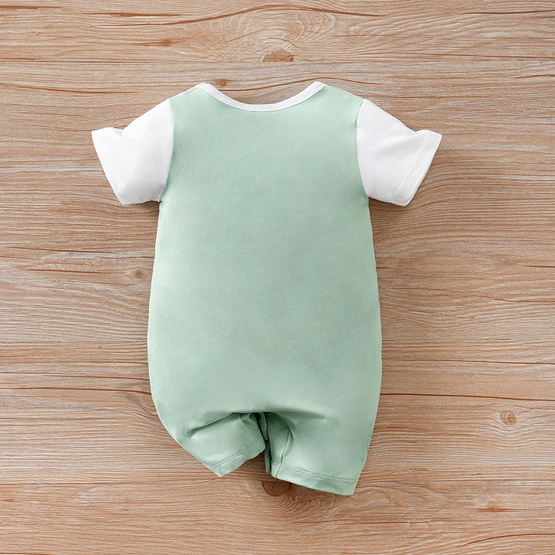 Newborn Baby Clothes Easter Bunny, Easter Eggs, Easter Basket print Infant Jumpsuit Summer Short Sleeve Romper One-piece Pajamas