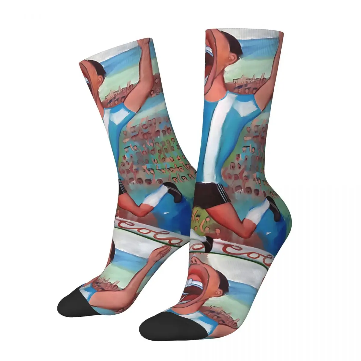 Eldiego Goal Crazy Men's compression Socks Unisex Maradona Harajuku Pattern Printed Funny Novelty Happy Crew Sock Boys Gift