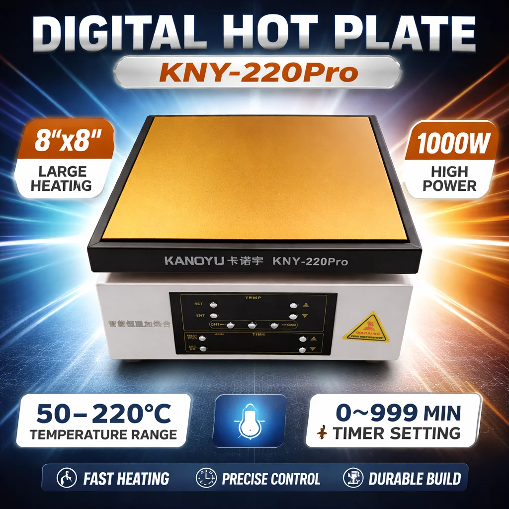kny-220pro-intelligent-constant-temperature-pcb-soldering-timed-preheating-platform-heating-table