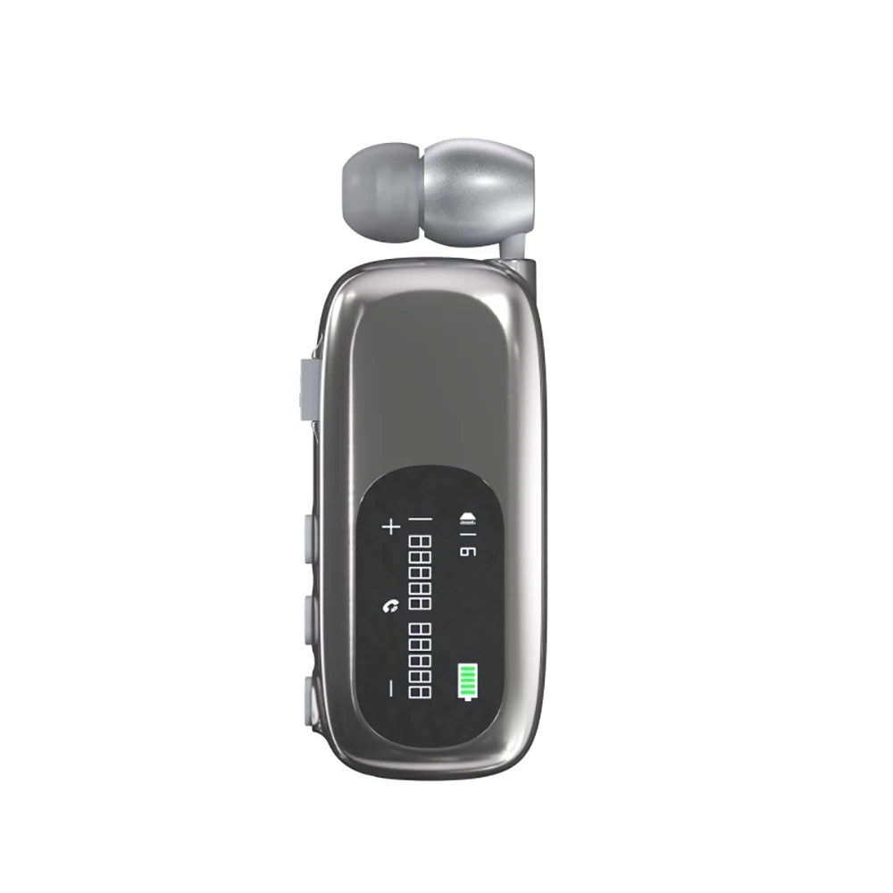 V5.4 Bluetooth Wireless in-ear ultra-long life Loud Noise Lavalier digital display noise reduction single-ear cord Headset