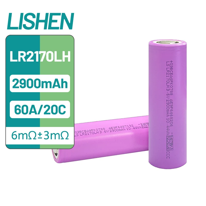 

Original LISHEN LR2170LH 2900mAh 20C 60A battery for FPV unmanned aerial vehicle RC car electric tool electric scooter