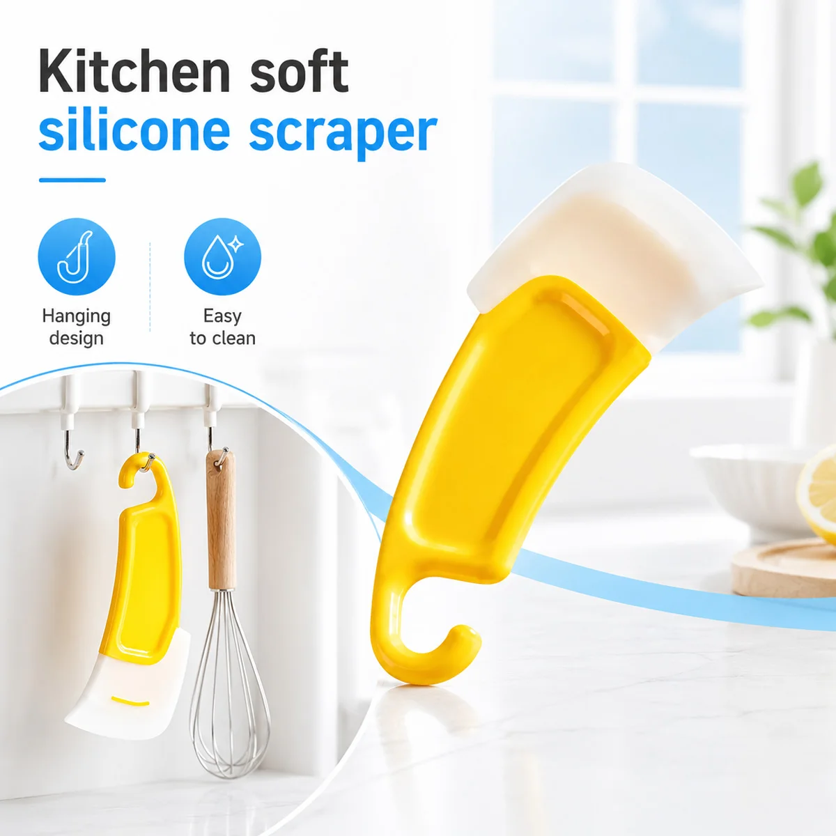 Kitchen Scraper Soft Blade Cleaning Scraper Scraper Brush Dirty Pot Dishware Cleaning Tools Cooking Baking Tools Kitchen Tools