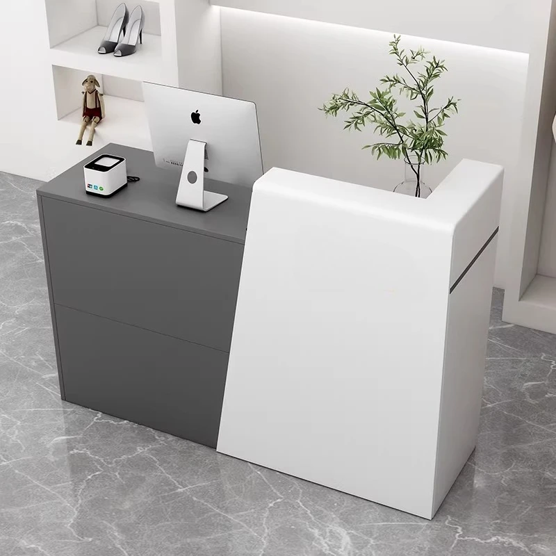 

Минималистичная стойка ресепшн, офисный стол, для студии, магазина одежды, парикмахерской, кассовый прилавок