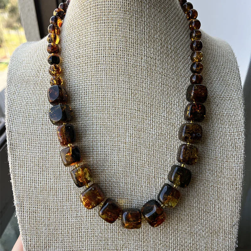 Yoowei Halskette aus 100 % Naturbernstein als Geschenk, europäische baltische Original-Medizinperlen, wunderschöner, einzigartiger Heilschmuck-Lieferant – Detail 26
