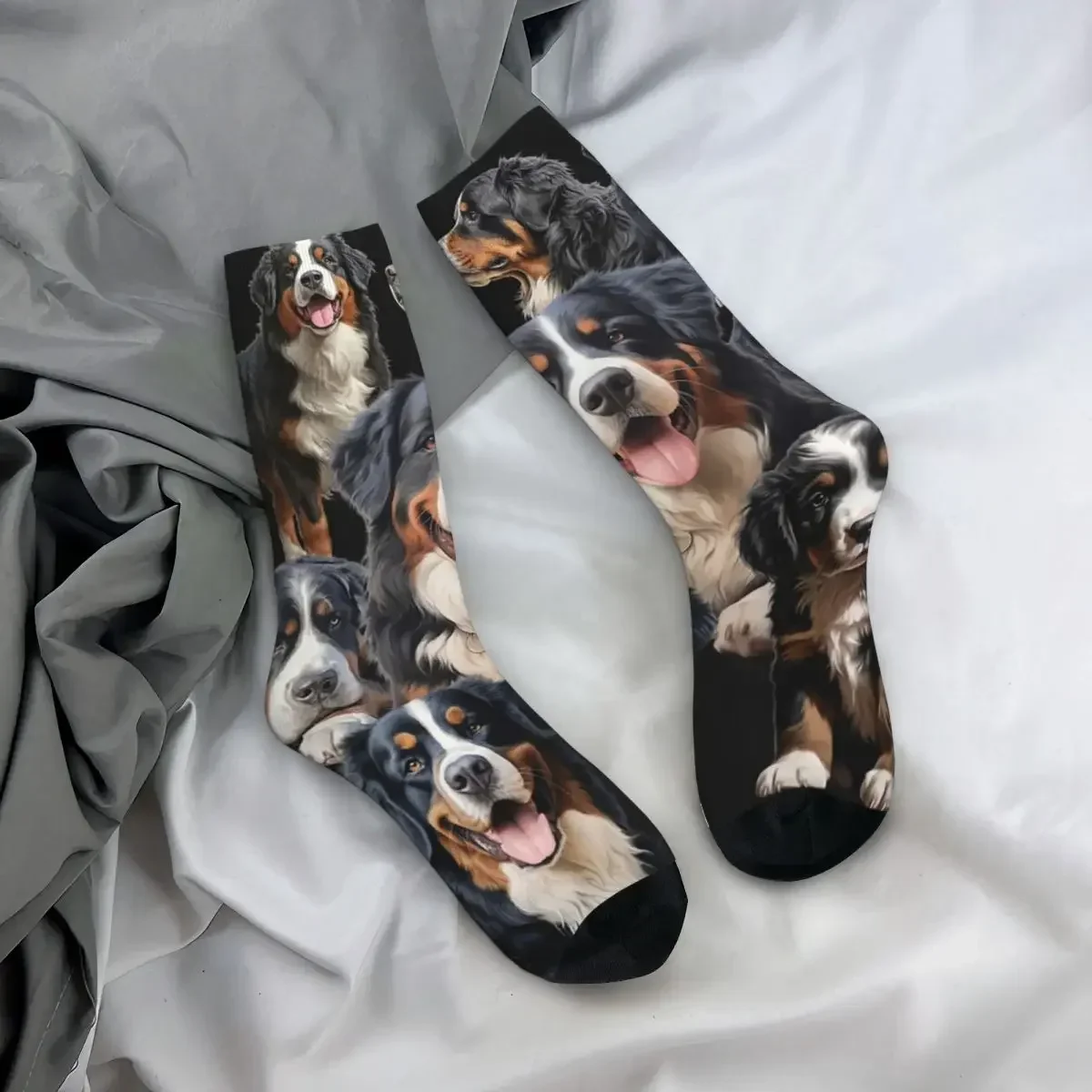 Calcetines de perro de montaña bernés, medias absorbentes de sudor Harajuku, calcetines largos para todas las estaciones, accesorios para regalos Unisex