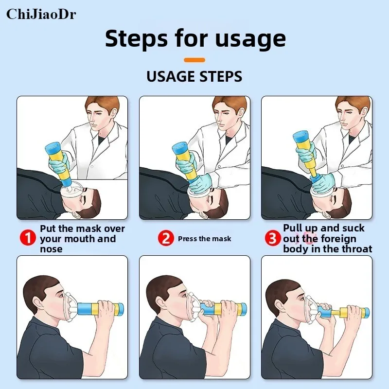 

Heimlich против осушения, детское устройство для всасывания отрицательного давления в горле, портативный инструмент, маска, устройство первой помощи