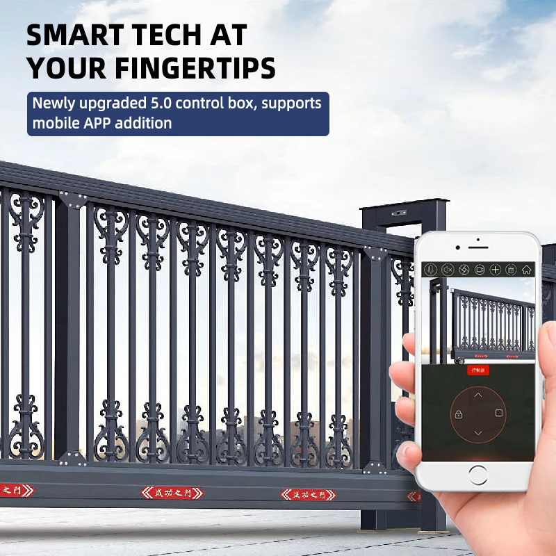 custom.School Campus Security Retractable  Aluminum Alloy Fence Gate Automatic Sliding Gate Outdoor Retractable Gate