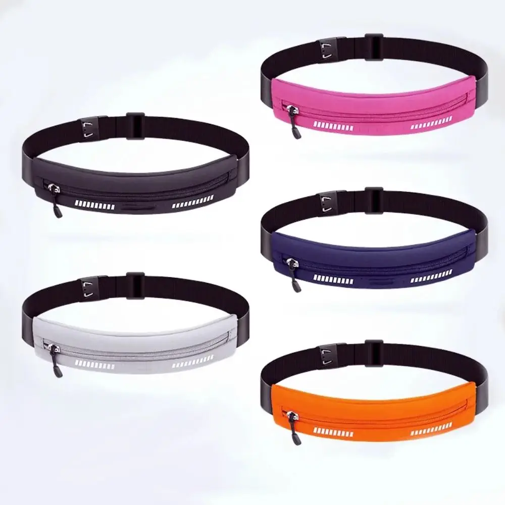 

With Reflective Tape Running Waist Bag Fashion Durable Lycra Marathon Jogging Bag Wear-resistant Lightsome Fanny Pack Outdoor