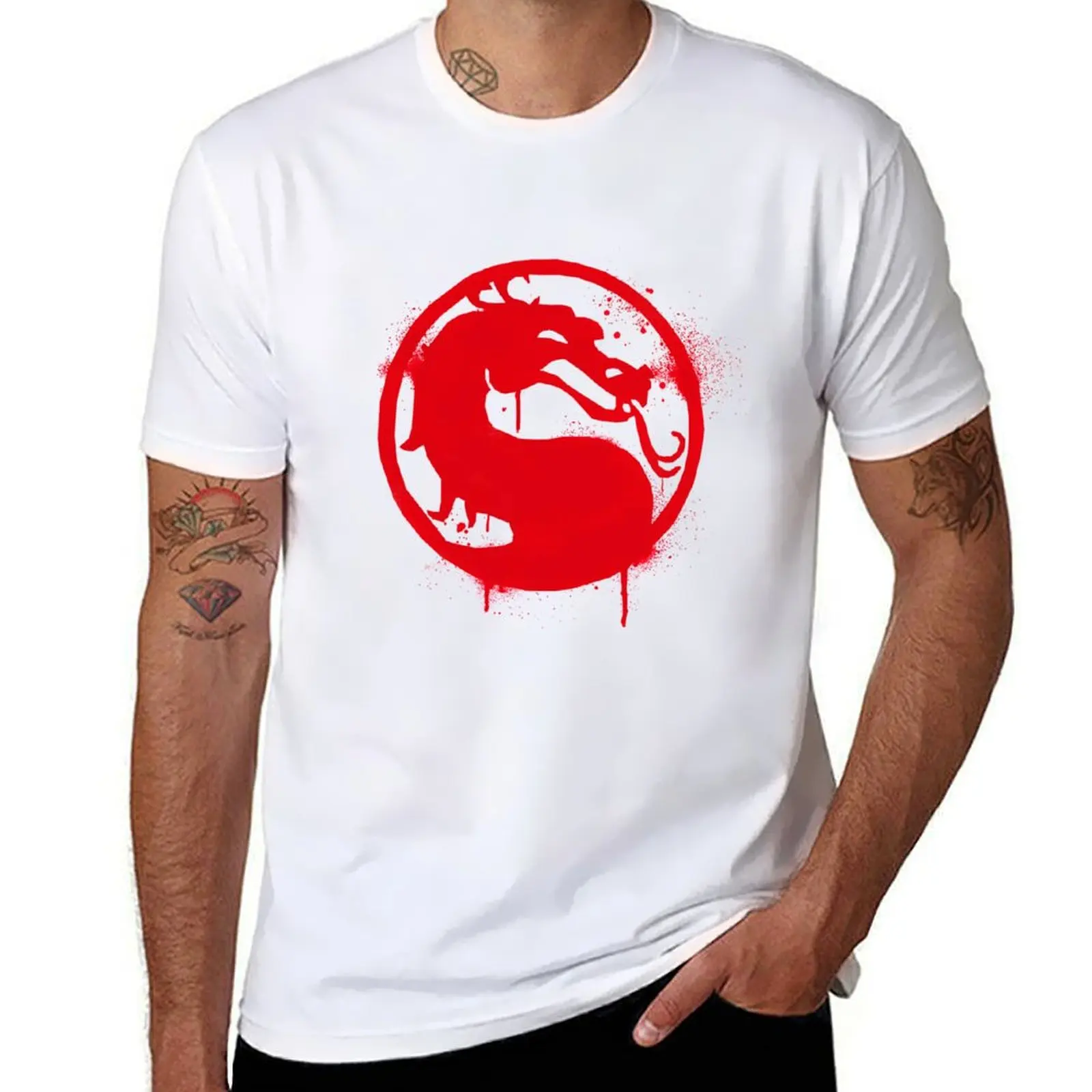 

Mortal kombat splatter grafitti emblem mortal kombat logo essential t shirt T-Shirt t shirt man plain T-Shirt