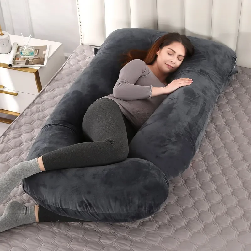 6.6 lbs J-Shaped Pregnancy Pillow – Full Body Support for Back & Belly, Maternity Nursing & Sleep Aid for Pregnant Women