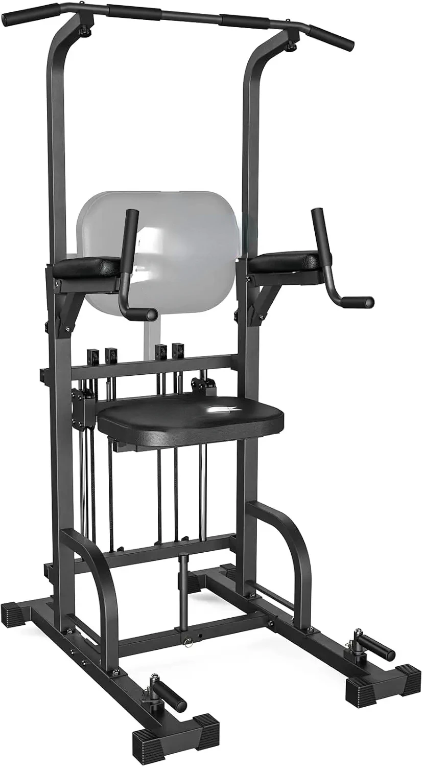 Power Tower Pull Up Dip Station Assistive Trainer Multi-Function Home Gym Strength Training Fitness Equipment 440LBS