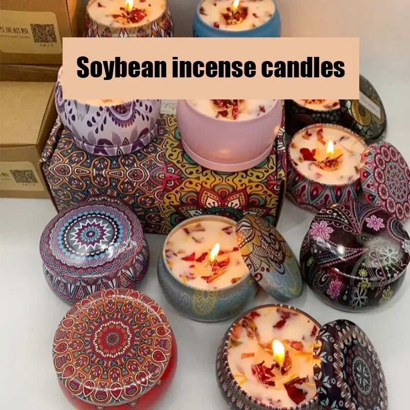 Scented candles incense senior bedroom lasting fragrance to help sleep a whole day，Adopt natural dried flowers without pollution