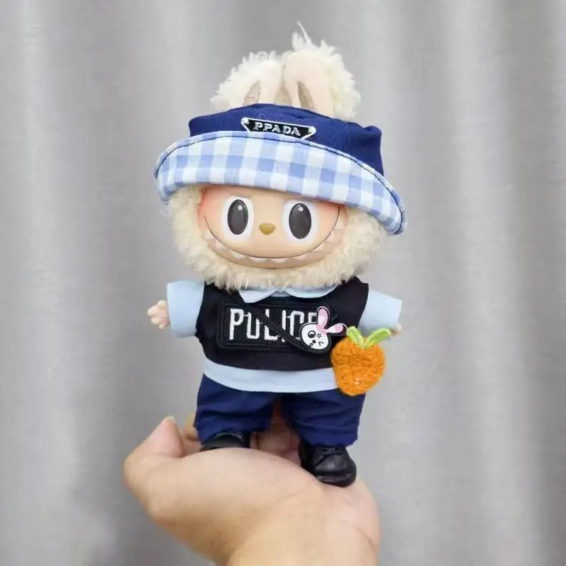 

LABUBU clothes baby clothes 17cm One, two, three generations of overalls suit