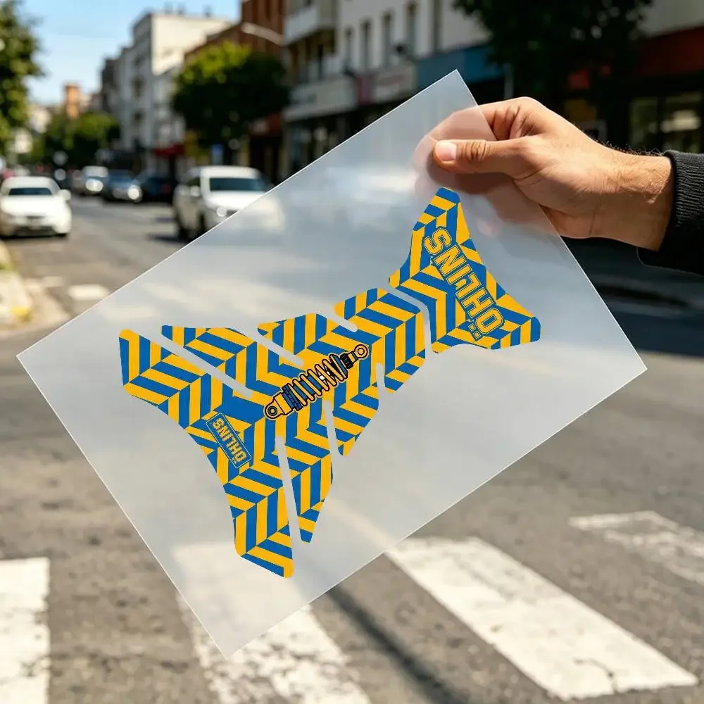 

For OHLINS Flat Fishbone Decal Waterproof Motorcycle Gas Tank Sticker Vinyl Graphics Motorbike Decor Accessories