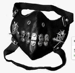 Performance punk rivets fashion personality riding tide men's creative motorcycle trend Korean hip hop masks