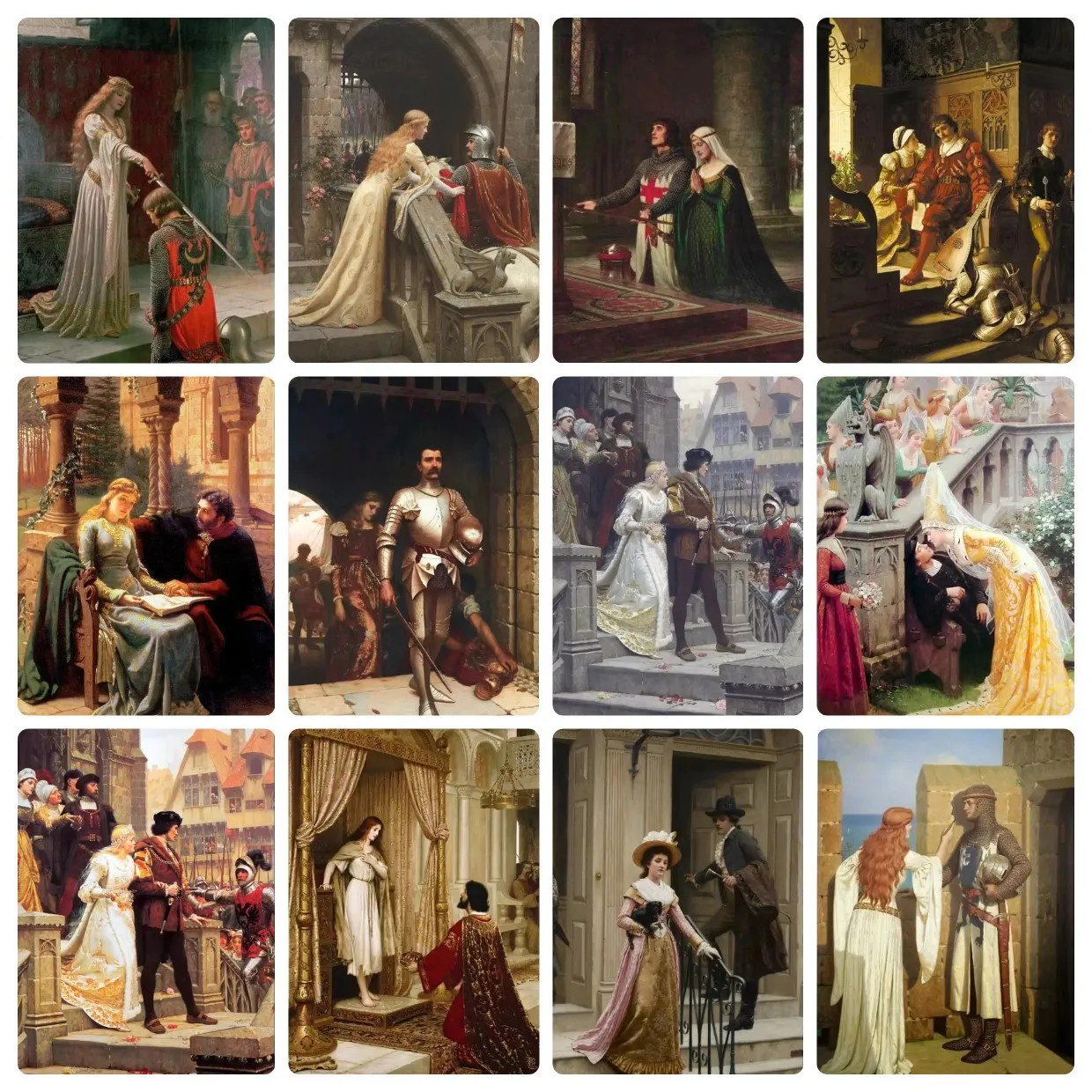 Diamond Painting Edmund Blair Leighton Artwork The Accolade Medieval Knight Theme Mosaic Artwork Handmade Home Office Decor Gift