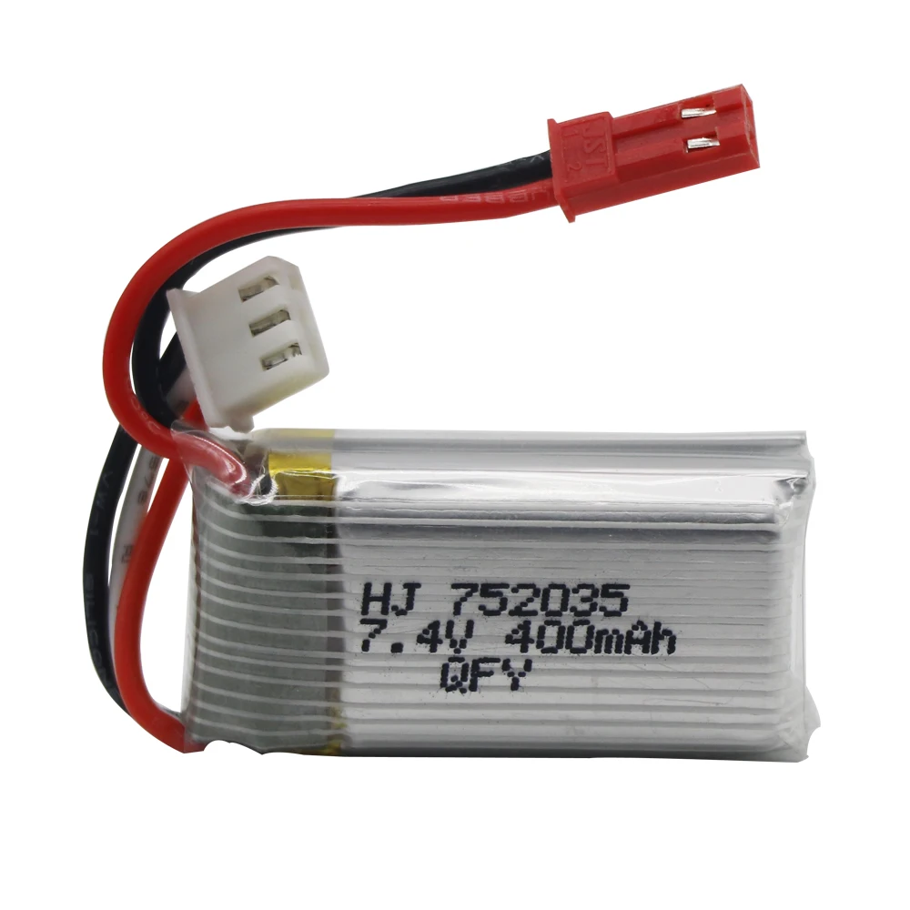 JST PLug Lipo Battery 7.4V For RC Airplane Quadcopter Drone Helicopter Toys Spare Parts 2S 7.4V 400mah Lipo Battery with JST Plu