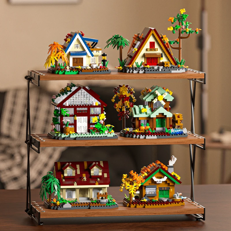 Forest Wooden Block Toys 300-500+ PCS Set 6 Styles for Building Games And Display Collection Stylish Fun Holiday Gifts