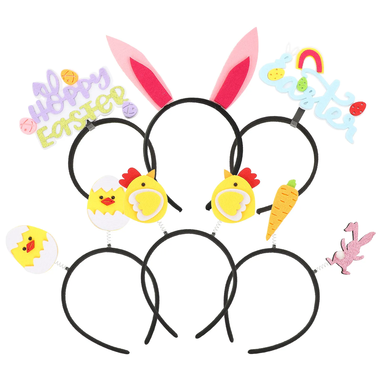 

6Pcs Easter Headband Cute Cartoon Decorative Hairbands Party Photo Props Kids Easter Hair Accessories Baby Headwear Festival