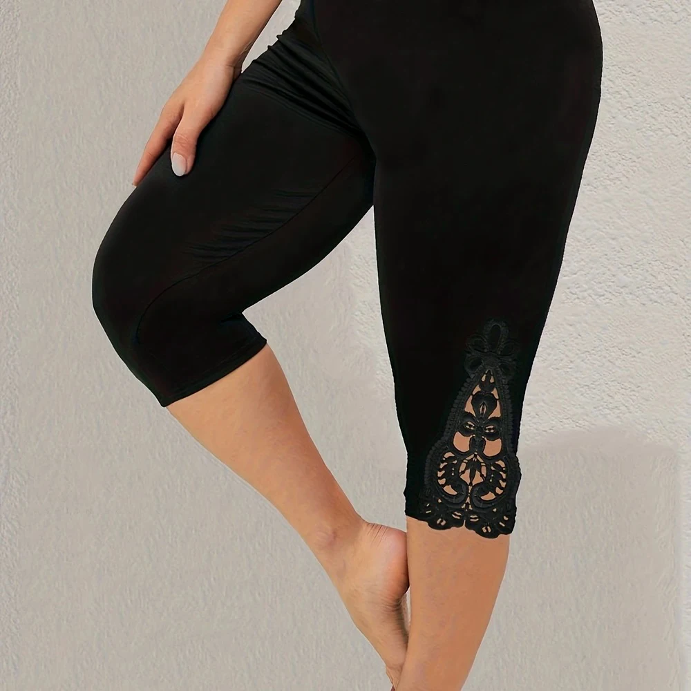 

Женские повседневные Лоскутные Леггинсы с вышивкой