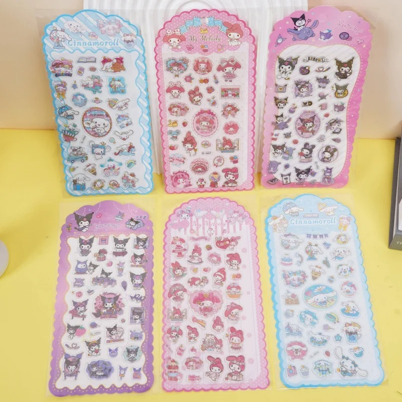 

36 шт./лот Sanrio Kawaii Kuromi Melody Cinnamoroll наклейки милый скрапбукинг DIY дневник декоративная наклейка альбом наклейка этикетка