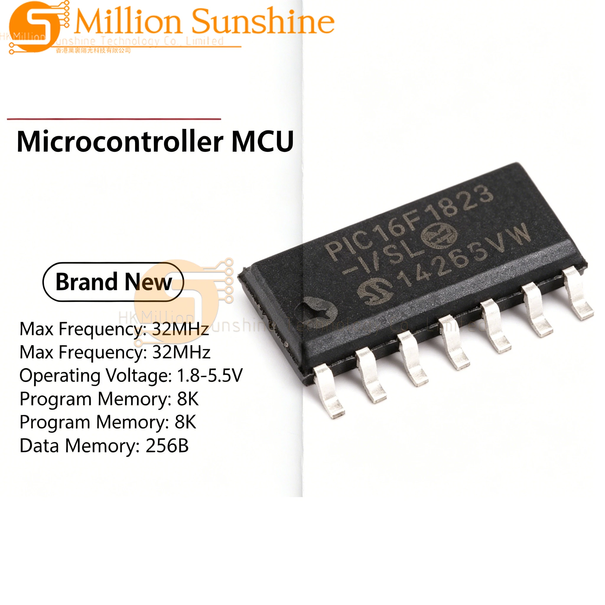 2-5pcs PIC16F1823-I/SL SOP-14 PIC16F1823 SMD 8-Bit Microcontroller MCU IC