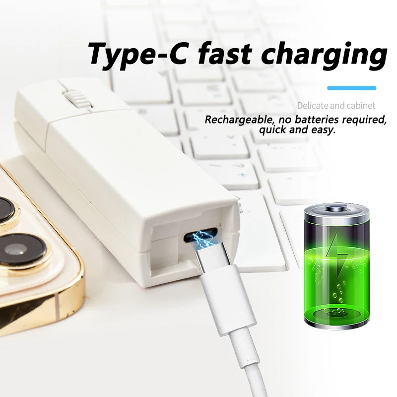 2.4G+Bluetooth4.0/5.0 Dual-mode Mini Wireless Rechargeable Mute Mouse Portable Optical Office Small Mice For Laptop Computer PC