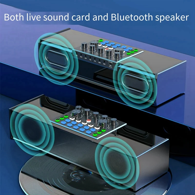New SY168 Sound Card Live Broadcast Speaker Multi-Functional All-In-One Portable Bluetooth Karaoke Machine For Singing