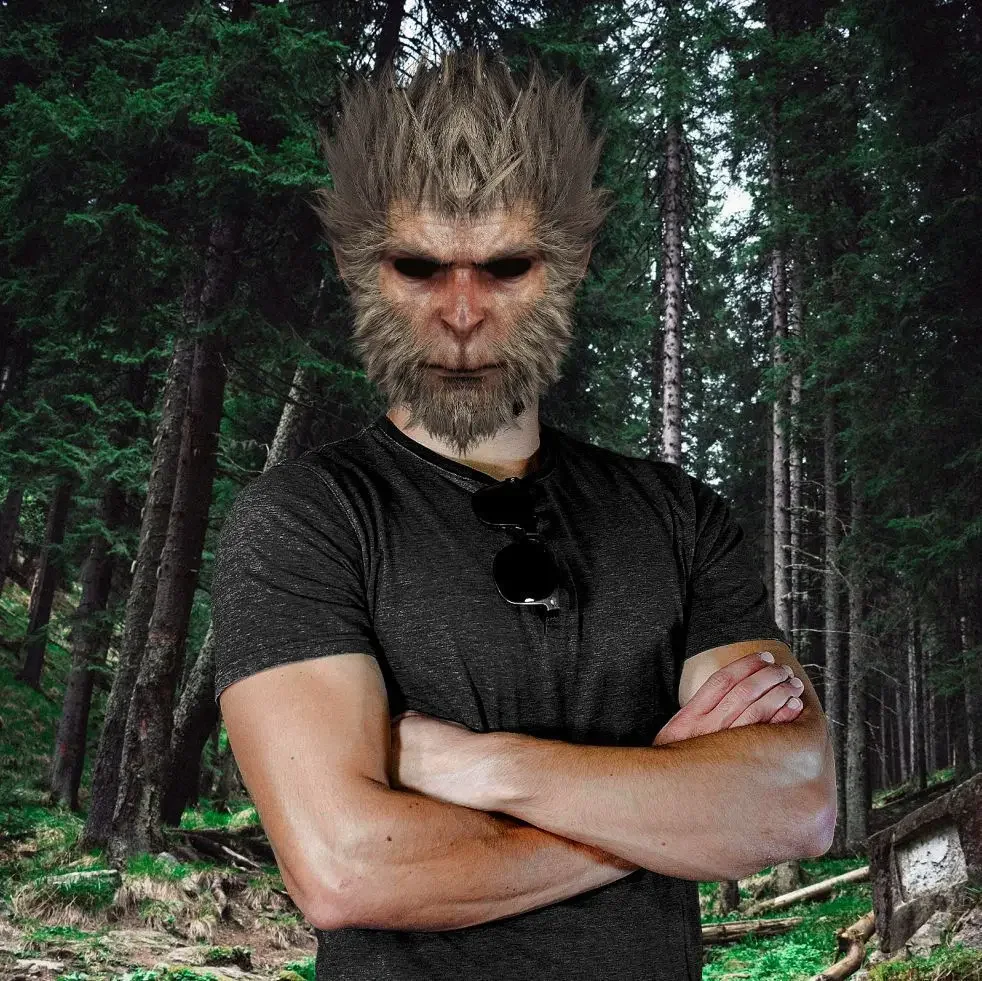 Neue schwarze Mythos Wukong Maske Rollenspiel Maske Halloween Festival Party liefert Cosplay Mi Dao Ren Maske Kleidung Zubehör