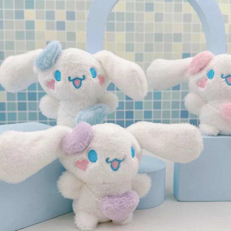 Sanrio Plush Keychain Pendant Doll Cartoon Cinnamoroll Cute Bag Pendant Car Keychain Plush Toy Christmas Gift