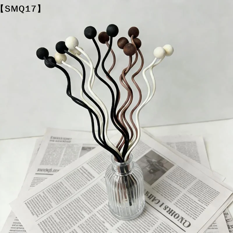 Wooden Bead Wave Shaped Rattan Reed Diffuser Sticks Replacement Refill For Home Fragrance Aromatherapy Office Home Decor【SMQ】