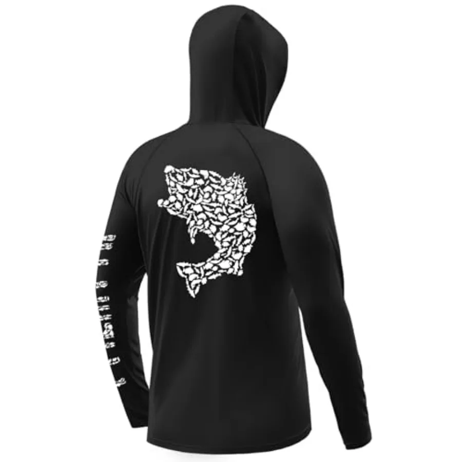 Men's Long Sleeve Fishing Hoodie with Sun Protection