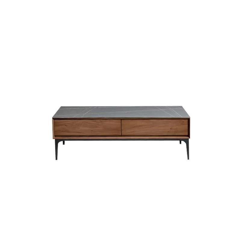 #Nordic Modern Light Luxury Natural Marble Color Tea Table Narrow Coffee Table for Bedroom Simple Corner Table for Living Room