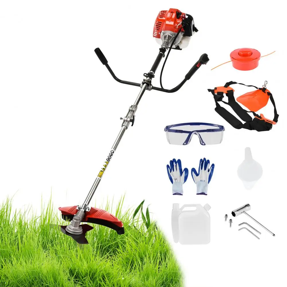 Strong Powerful Hedge Trimmer Sharp Saw Blade Petrol Weed Eater 52cc 2-Stroke Gas Straight Shaft String Backpack Grass Trimmer