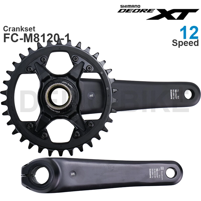 SHIMANO DEORE XT M8100 12 Speed Crankset FC-M8100-1 FC-M8120-1 30T 32T 34T 170mm 175mm Original parts