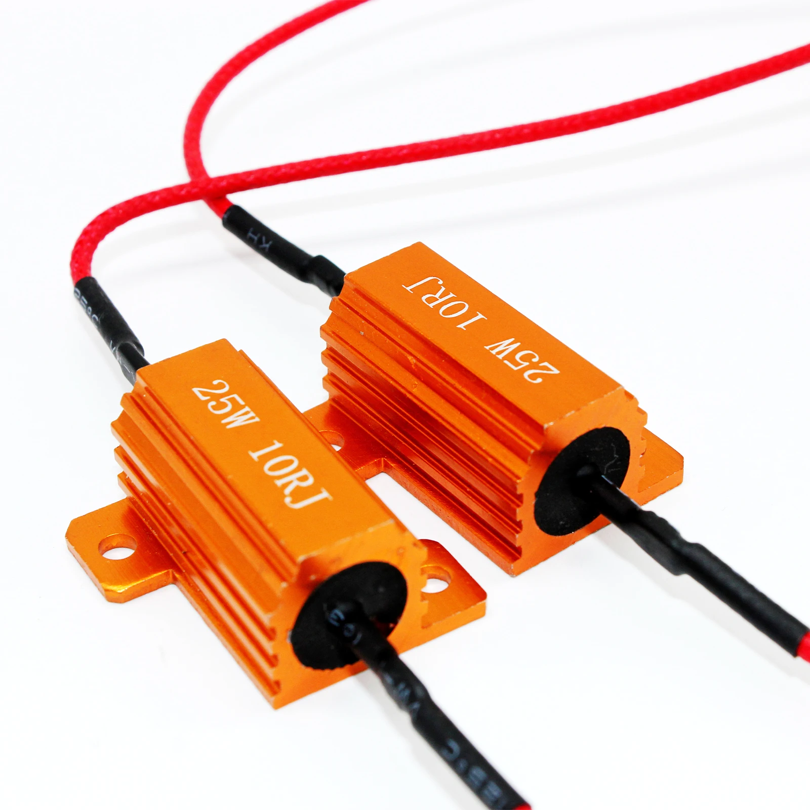 Rezystor drutowy 2X 4X 6X 25W 10ohm Dekoder LED Rezystory obciążenia do samochodowej żarówki LED Szybki błysk Kierunkowskaz Blink Error Code