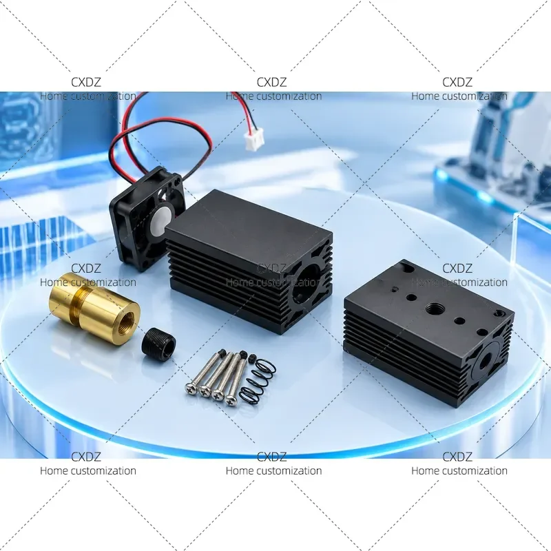 TO 9mm LD Universal Laser Module Hardware Laser Diode Heat Dissipation Kit 33x33x60MM