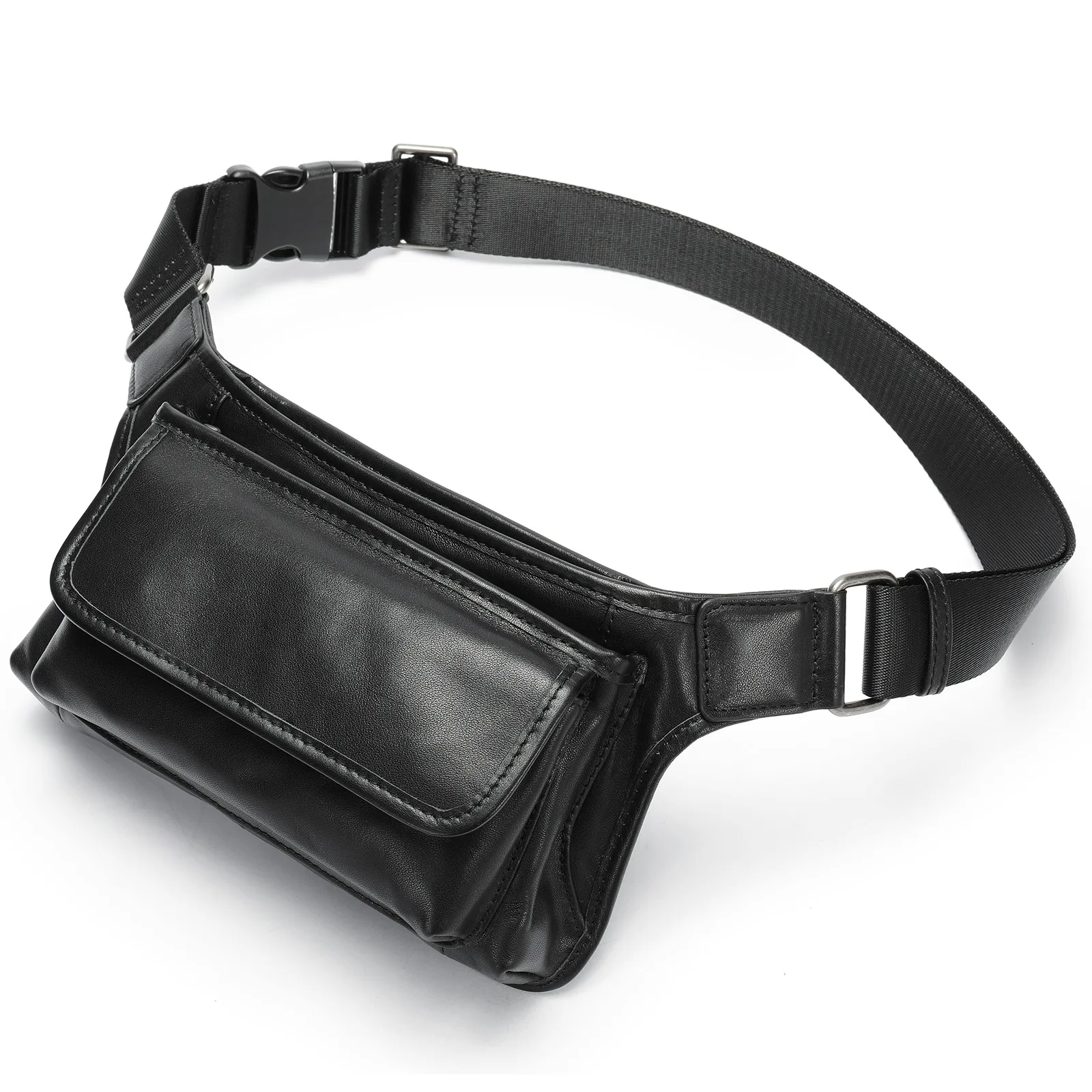 

New Men Women Genuine Leathe 7.9 INCH iPAD Chest Pack New Crossbody Bag Shoulder Bag Real Cowhide Boys Girls Outdoors Waist Bags