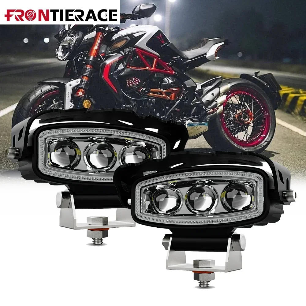 Super Brighter LED Motorcycle Headlights Fog Lamps Len Projector Lighthouse  for Fara 12V 24V Off-road 4X4 ATV SUV UTV